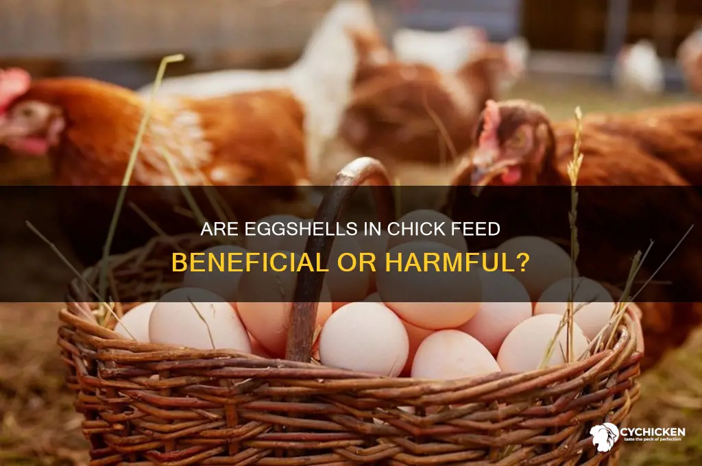 is mixing eggshells in chick food heslthy