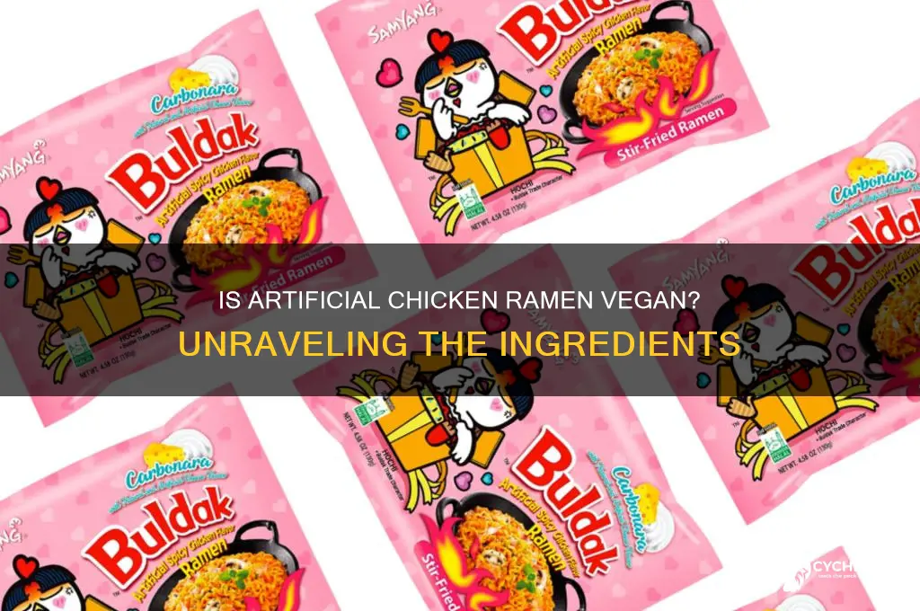 is most artifical chicken flavored ramen vegan