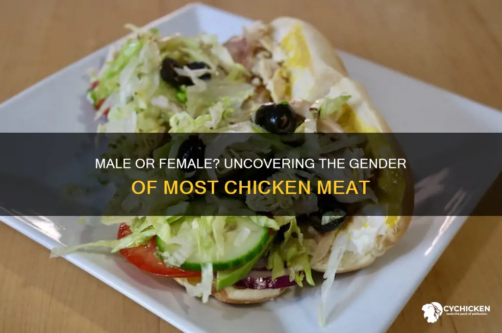 is most chicken meat male or female