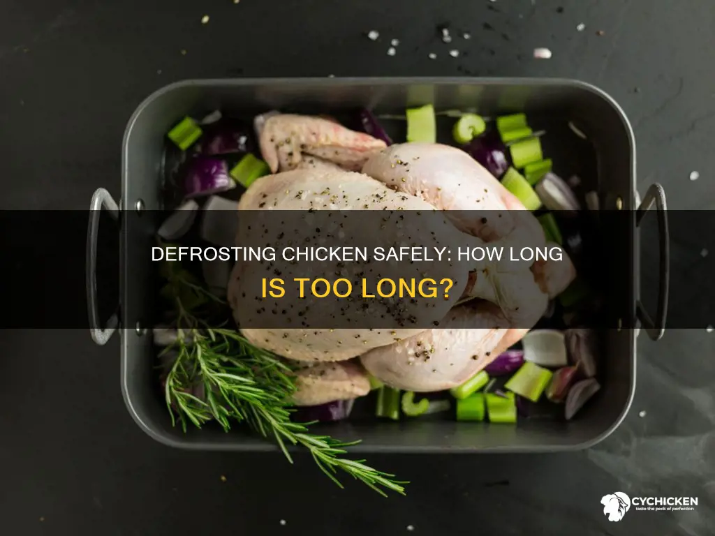 is my chicken ok left out to defrost all day