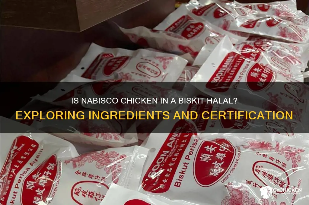 is nabisco chicken in a biskit halal