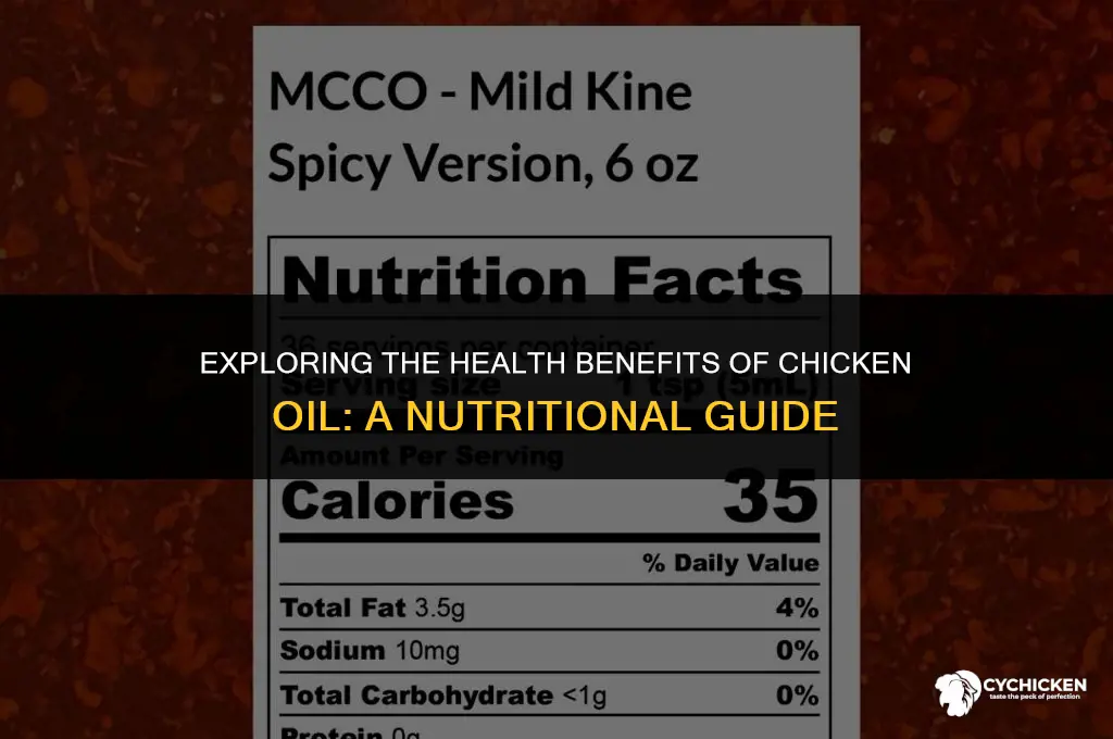 is oil from chicken healthy