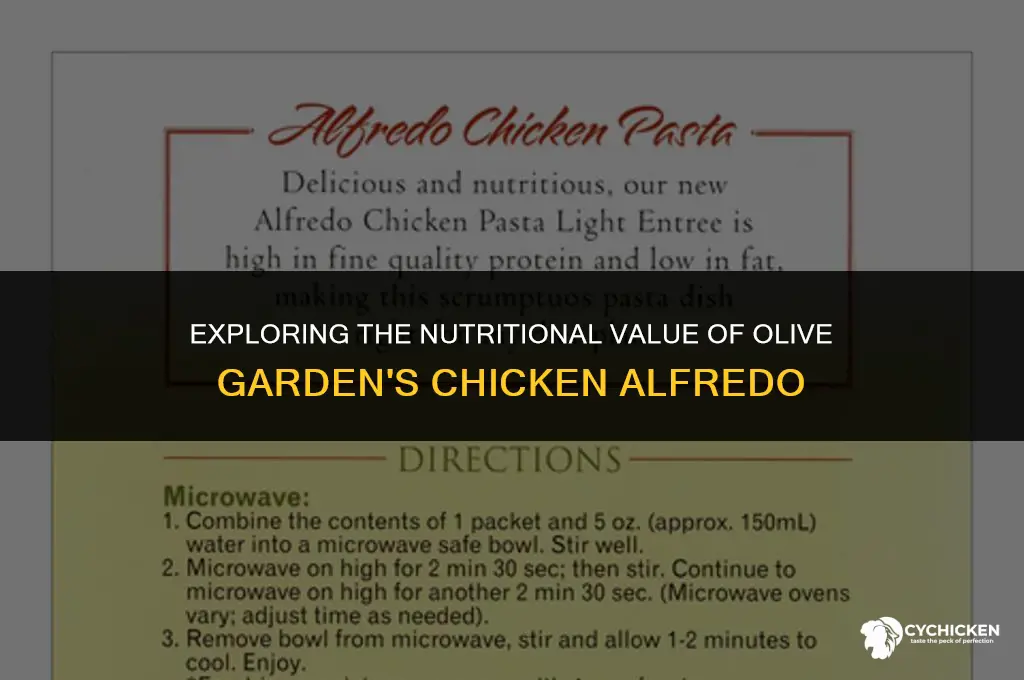 is olive garden chicken alfredo healthy