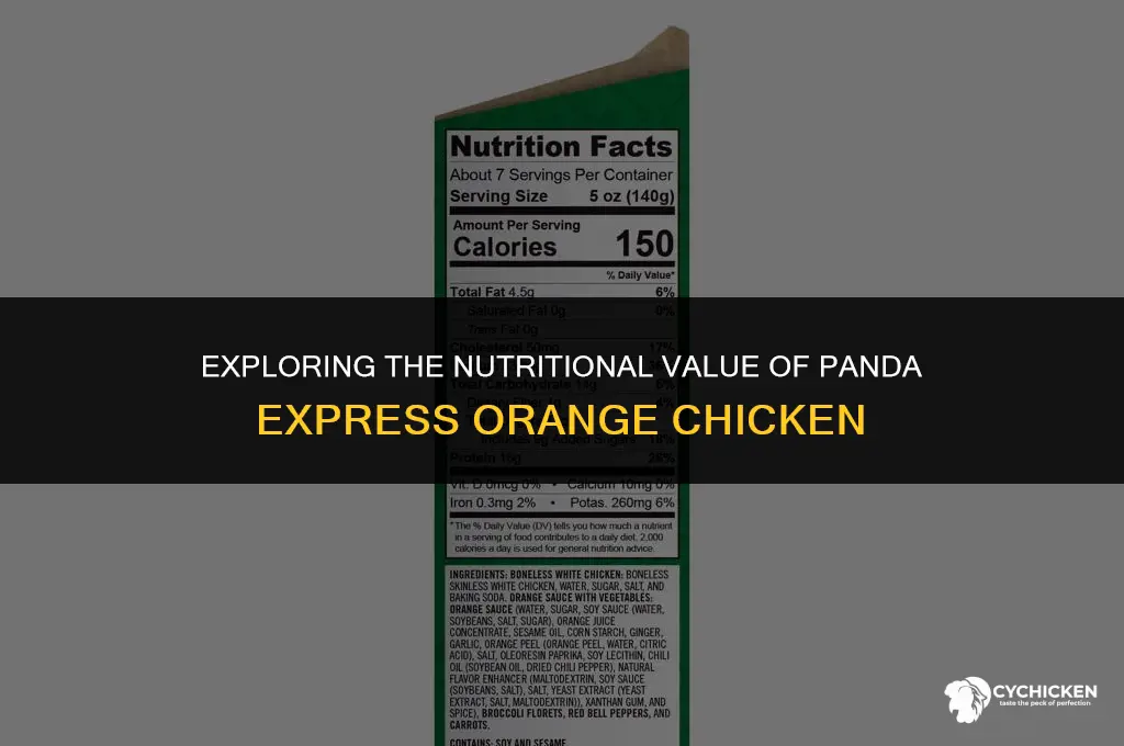 is orange chicken at panda express healthy