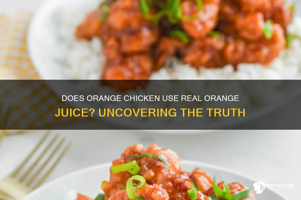 is orange chicken made with orange juice