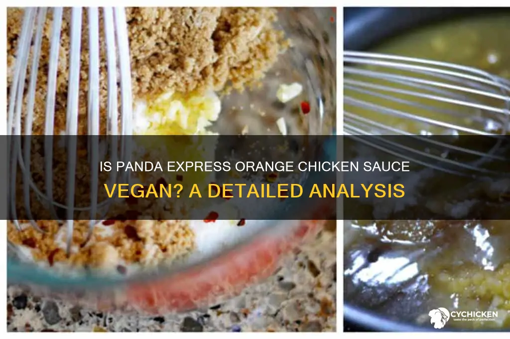 is panda express orange chicken sauce vegan