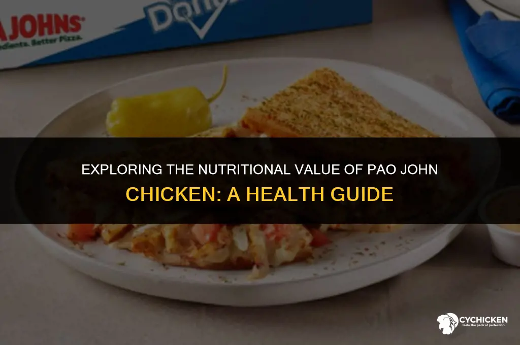is paoa john chicken healthy