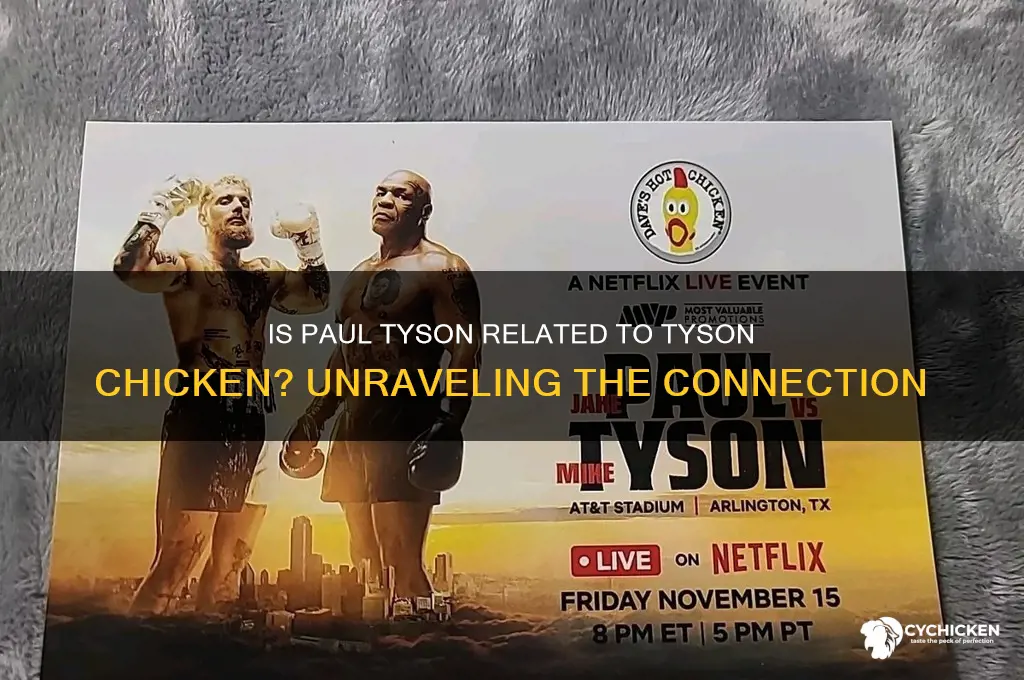 is paul tyson kin to tyson chicken