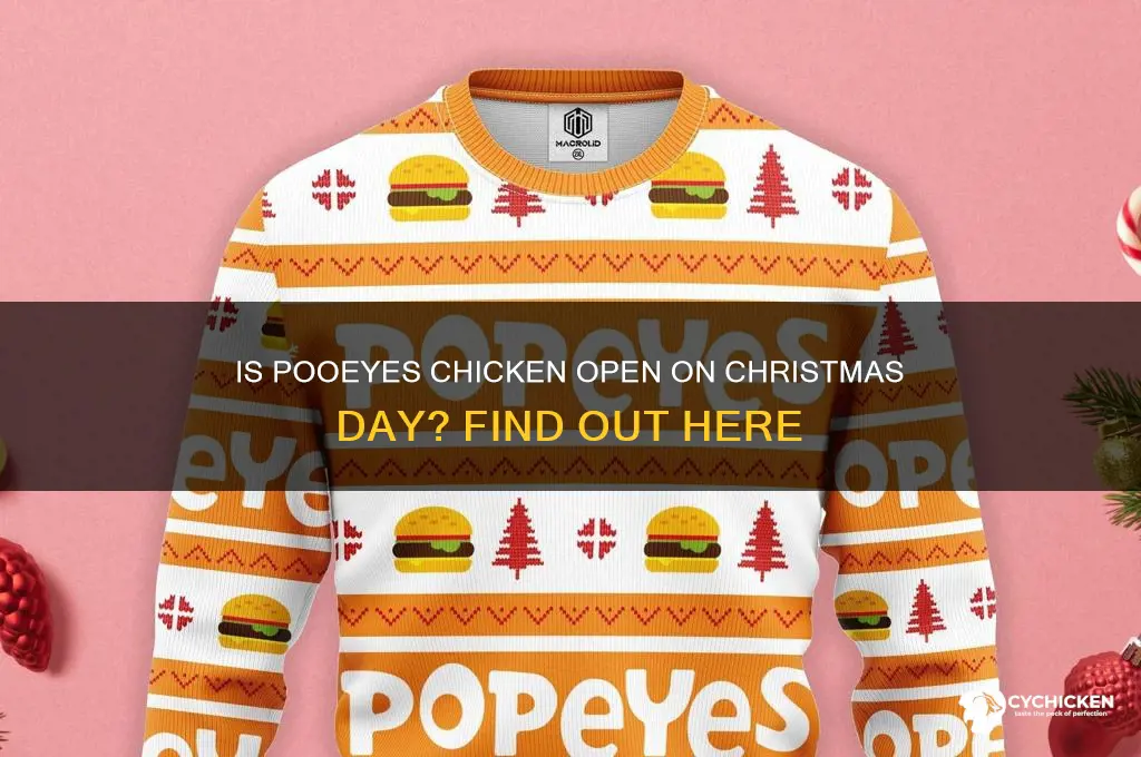 is pooeyes chicken open on christmas day