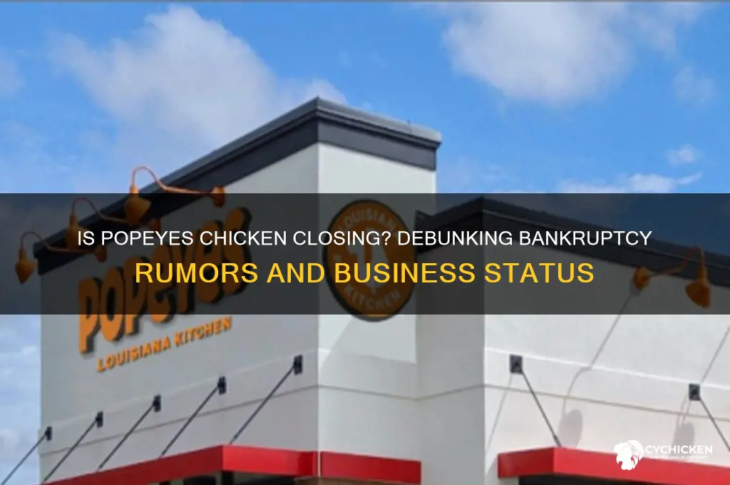 is popeyes chicken going out of business