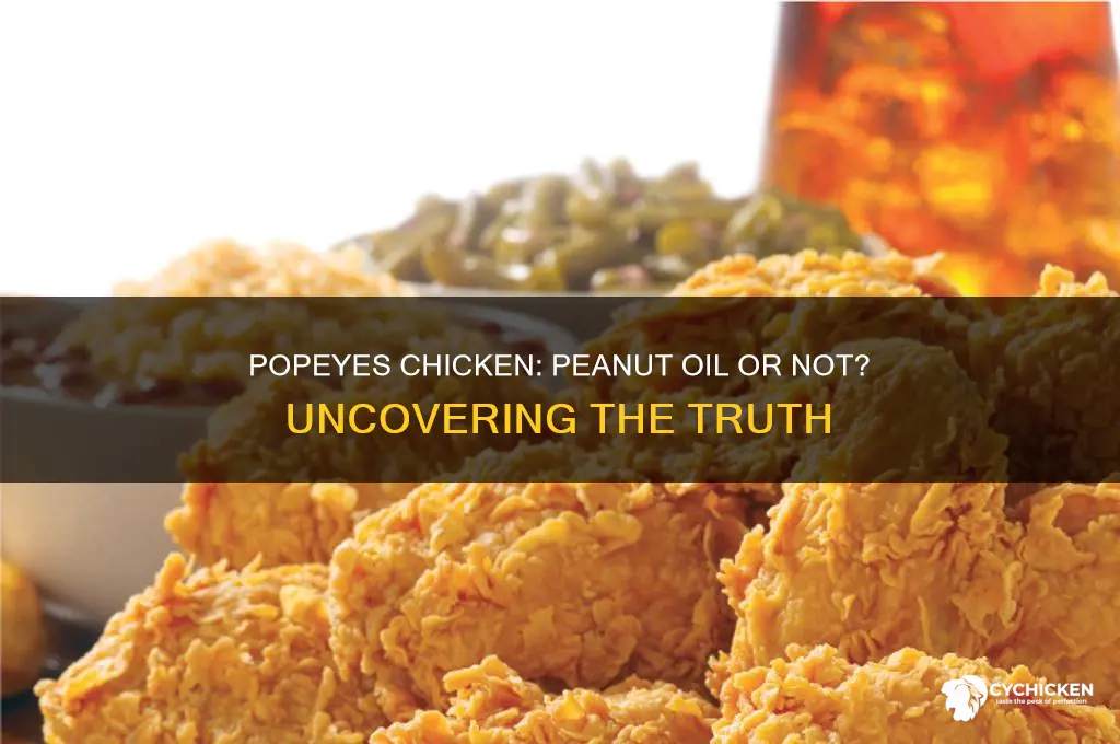 is popeyes chicken made with peanut oil