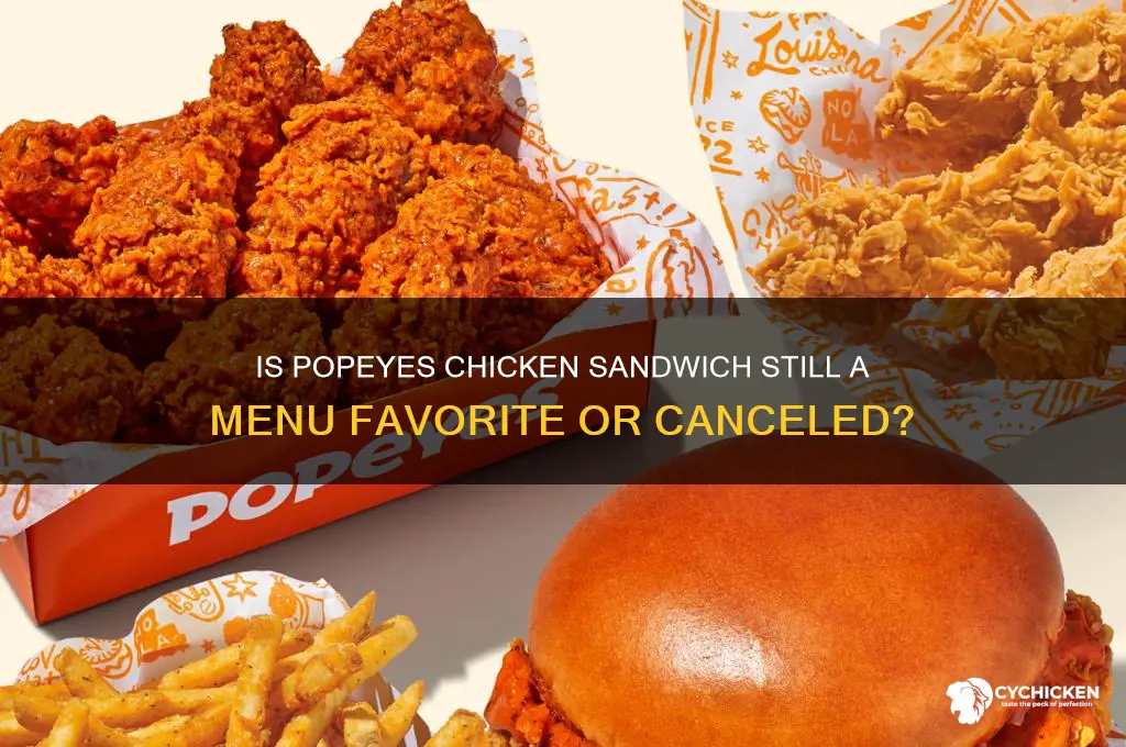 is popeyes chicken sandwich canceled