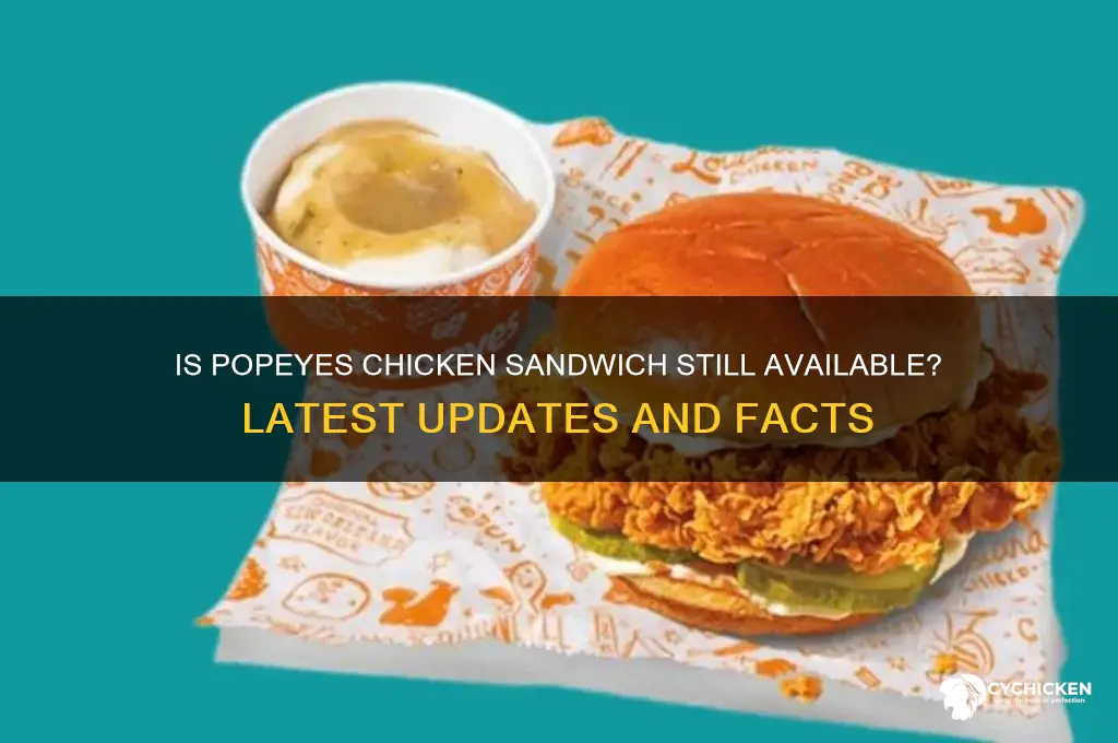 is popeyes chicken sandwich discontinued