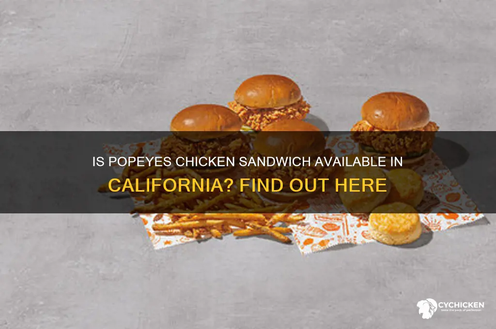 is popeyes chicken sandwich in california