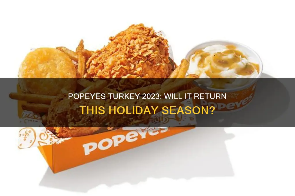 is popeyes chicken selling the turkey this year