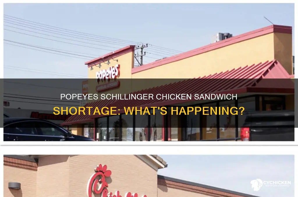 is popeyes on schillinger out of chicken sandwiches
