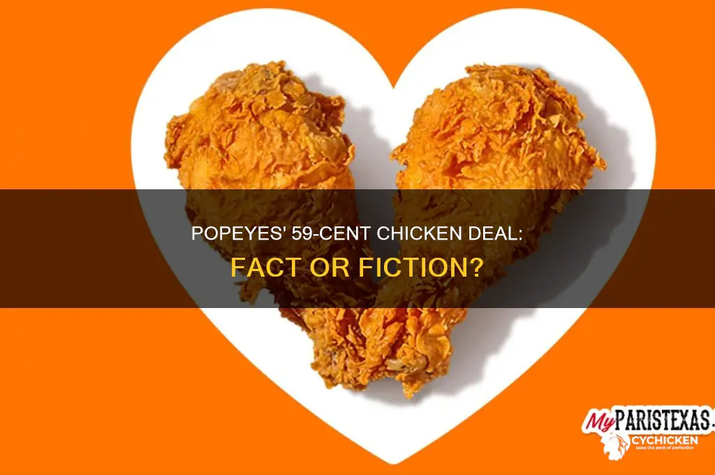 is popeyes selling chicken for 59 cents