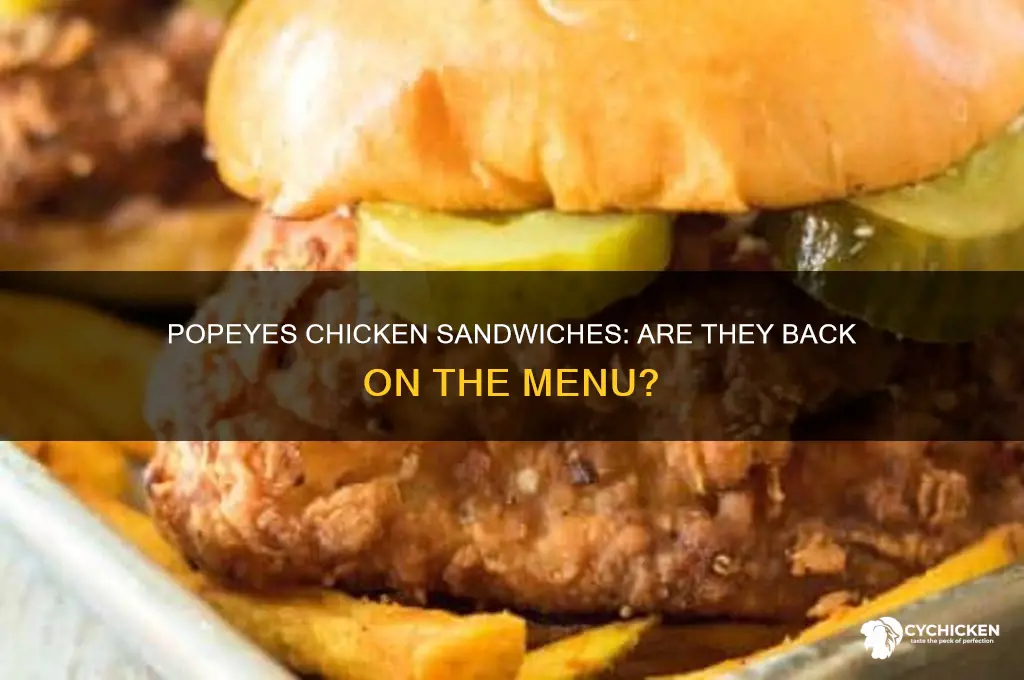 is popeyes selling chicken sandwiches