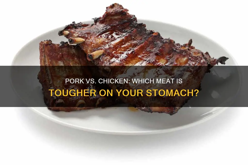 is pork harder on your stomach then chicken