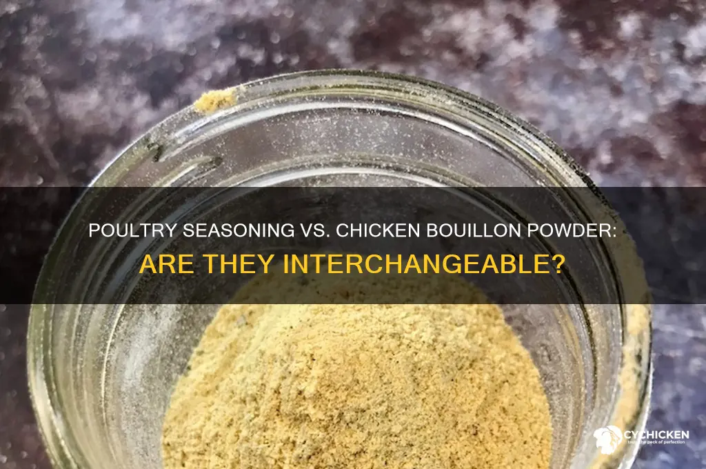 is poultry seasoning the same chicken bouillon powder