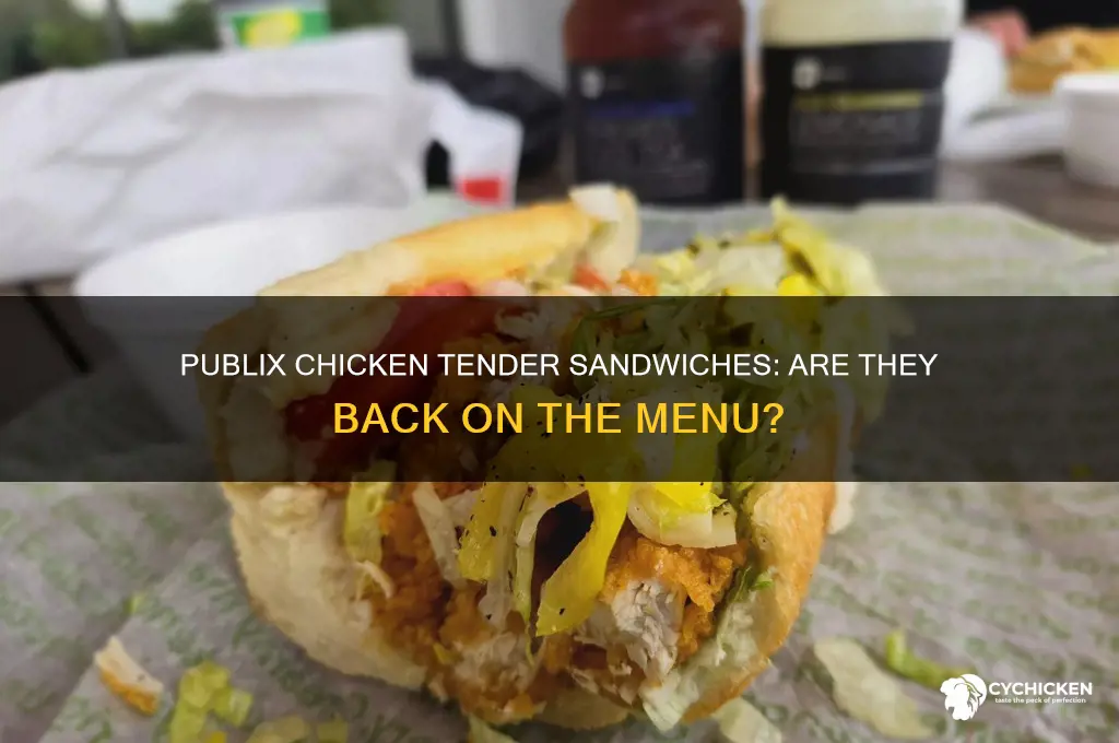 is publix selling chicken tender sandwiches