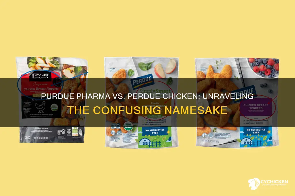is purdue pharma and perdue chicken the same