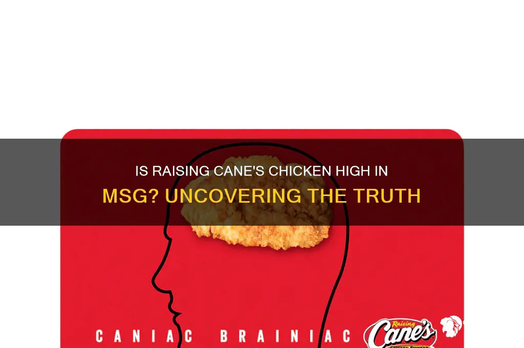 is raising cain chicken high in msg