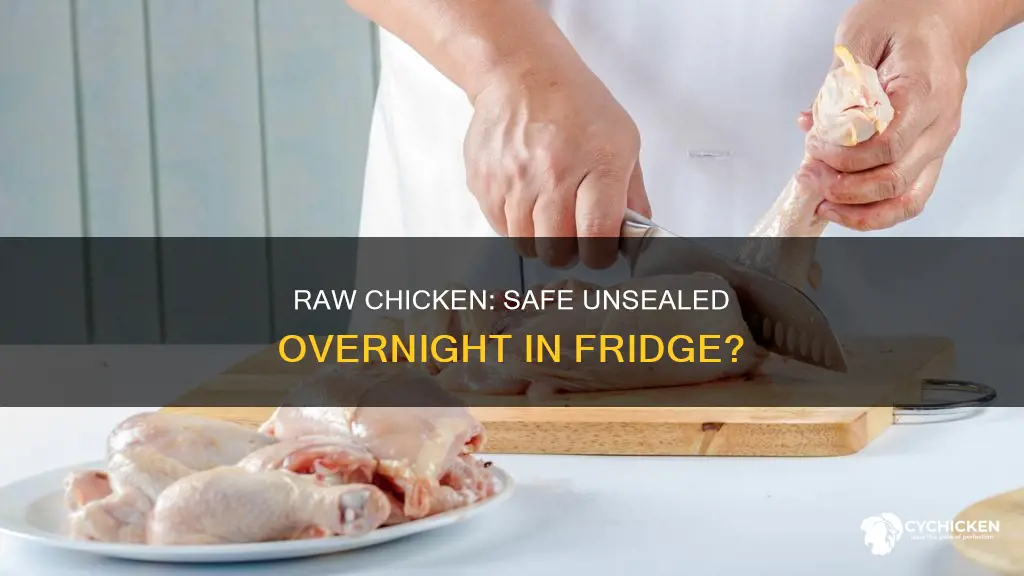 is raw chicken safe if left unsealed in refrigerator overnight