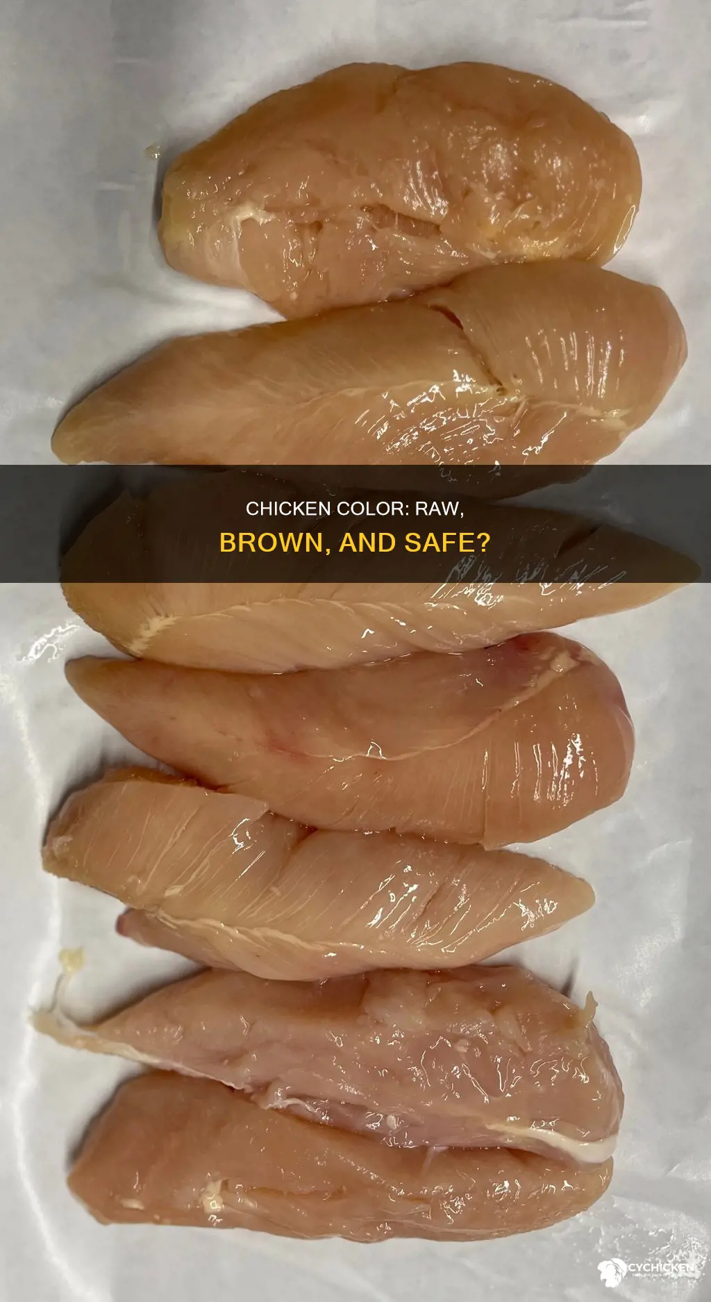 is raw chicken supposed to be a brown color