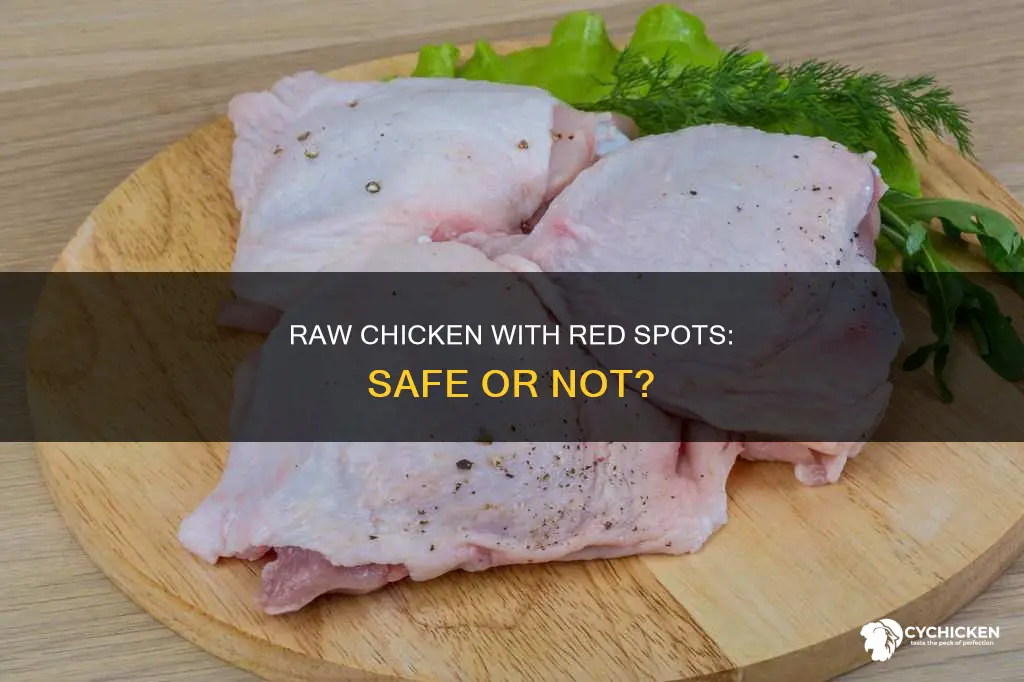 is raw chicken that has some red spots safe