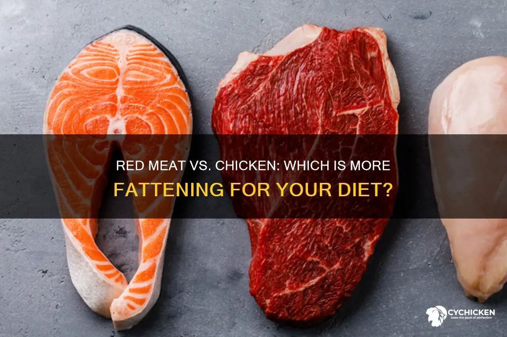 is red meat more fattening than chicken
