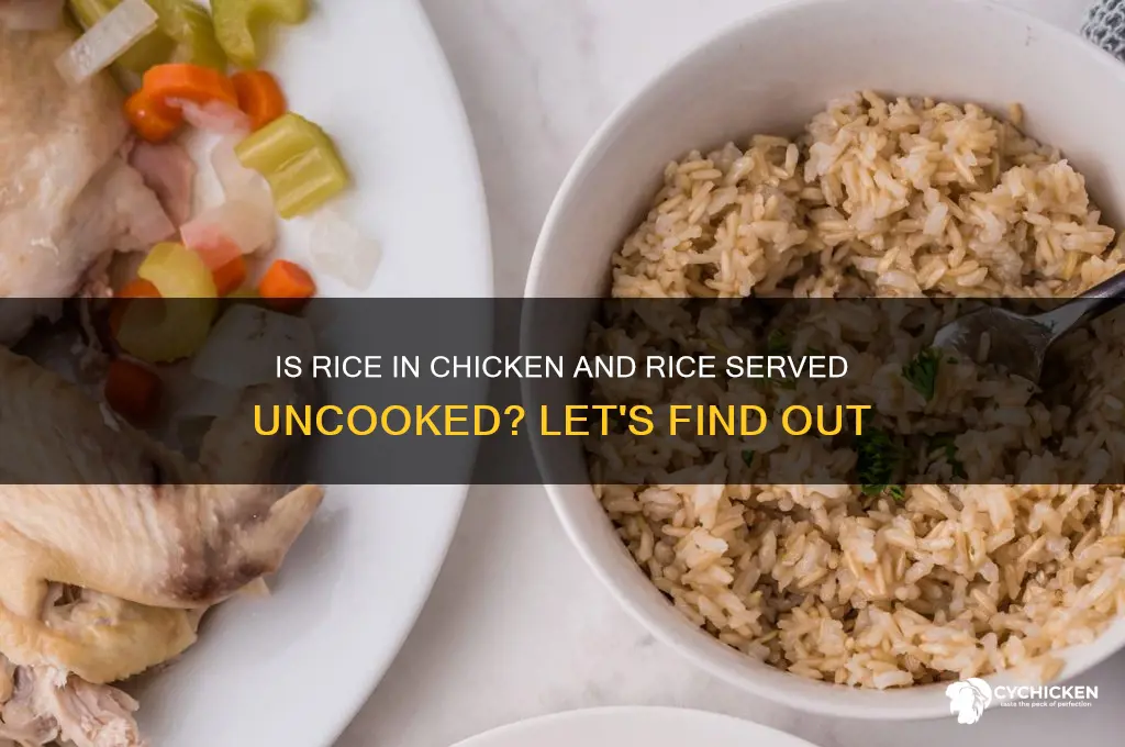is rice in chicken and rice uncooked