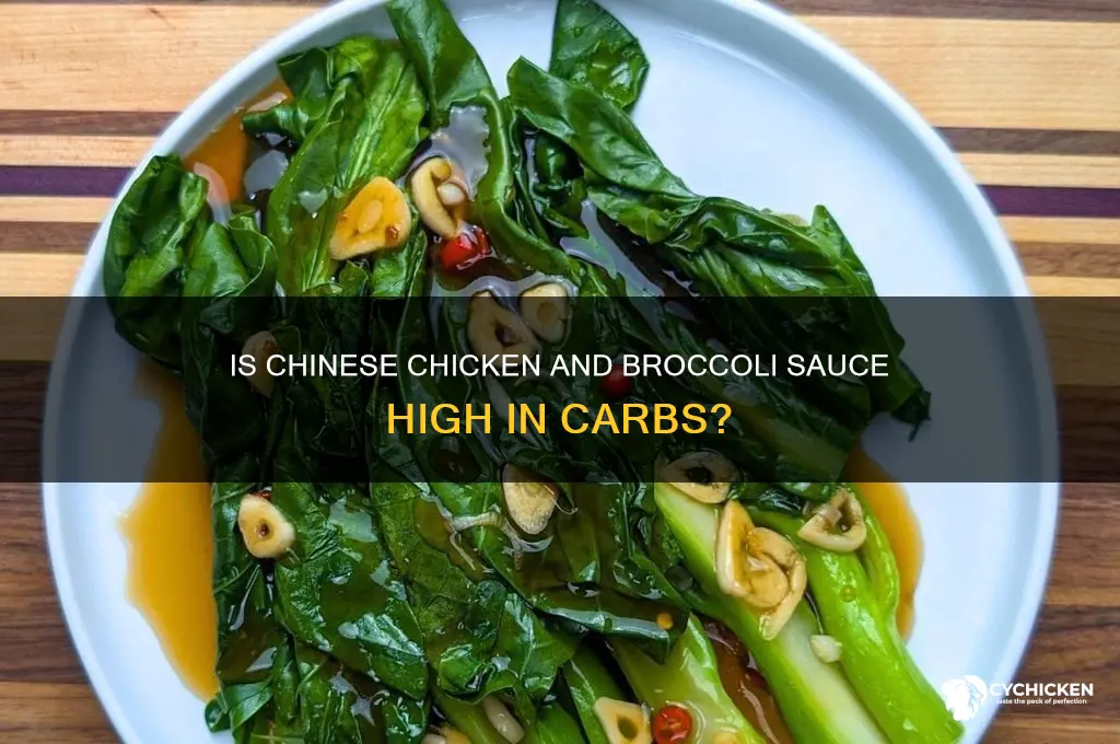 is sauce on chinese chicken and broccoli high in carbs