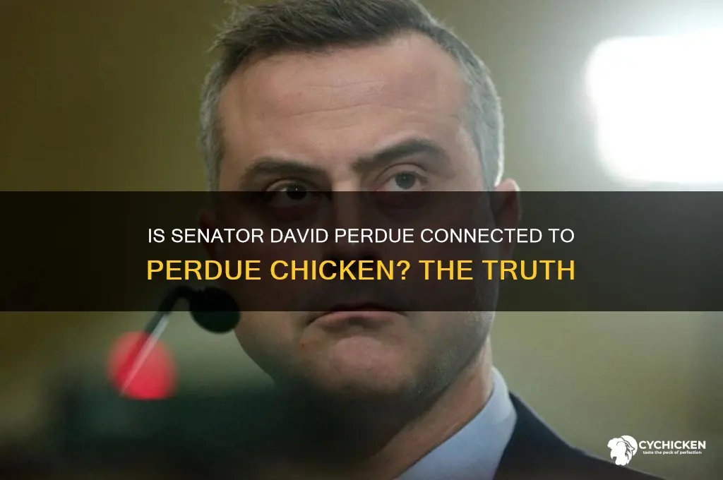 is sen david perdue related to perdue chicken