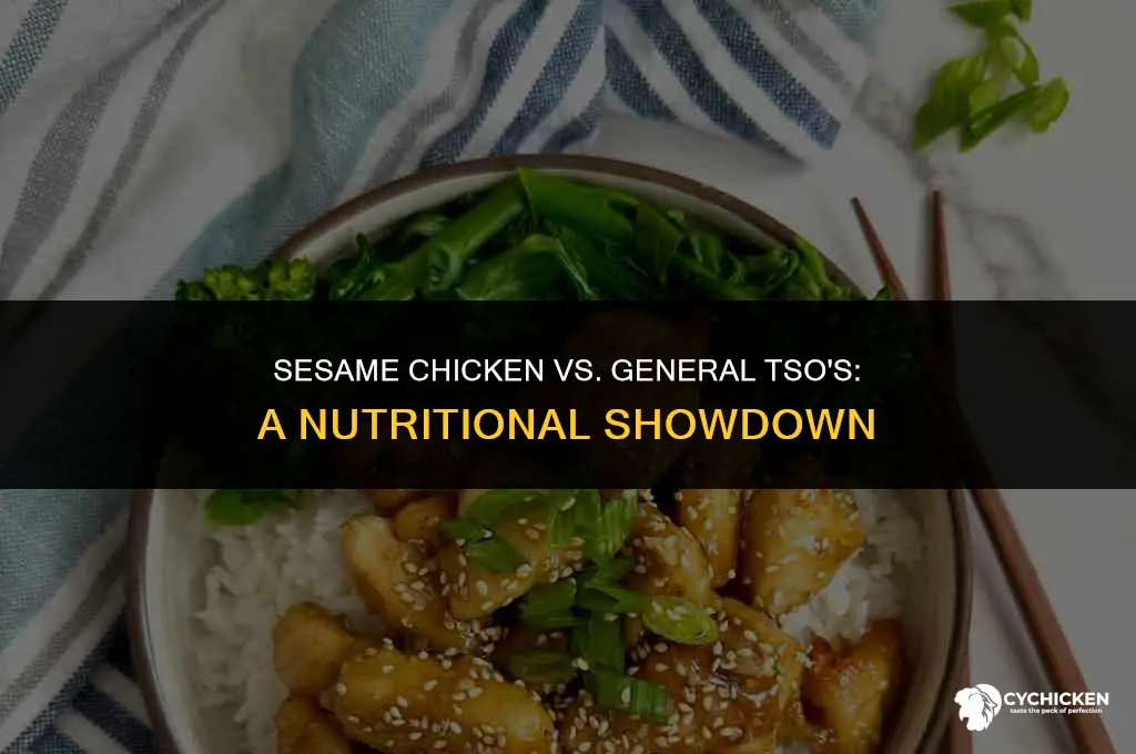 is sesame chicken healthier than general tso