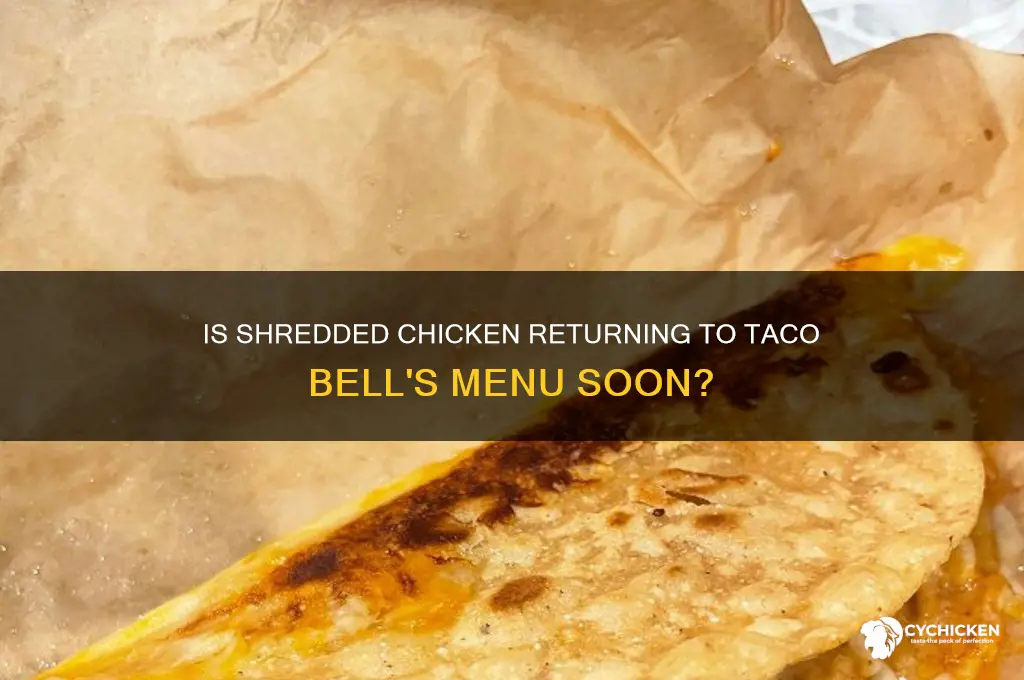 is shredded chicken coming back to taco bell