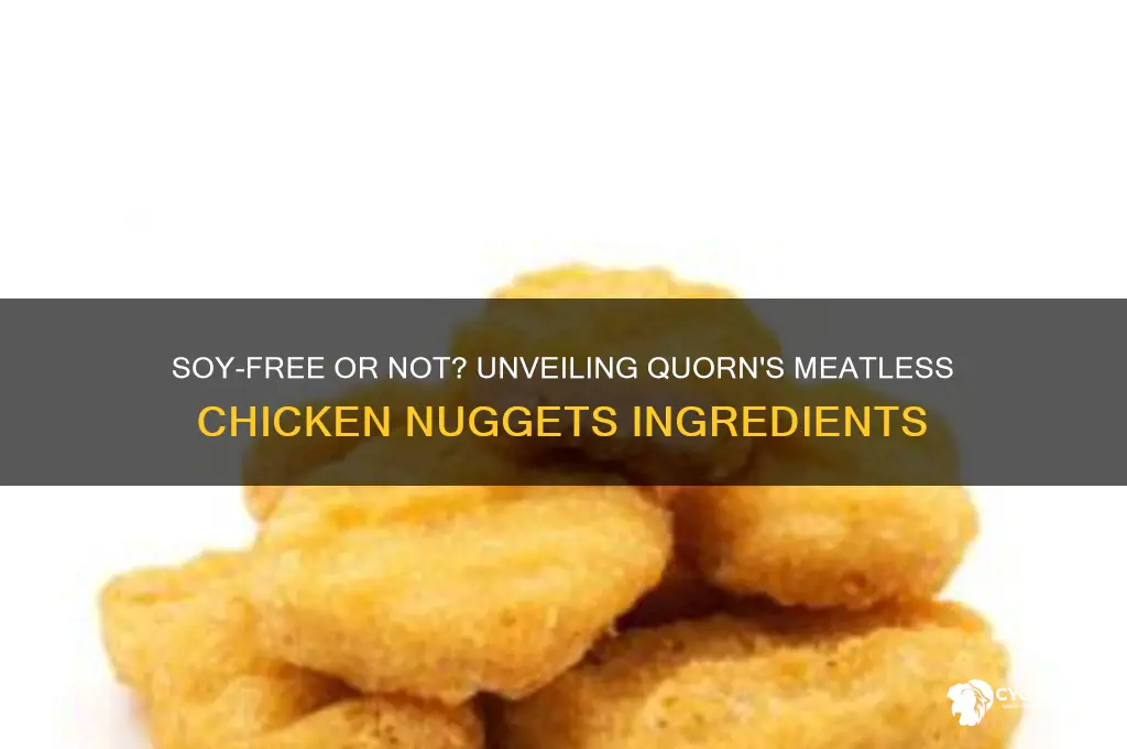 is soy in meatless chicken nuggets quorn