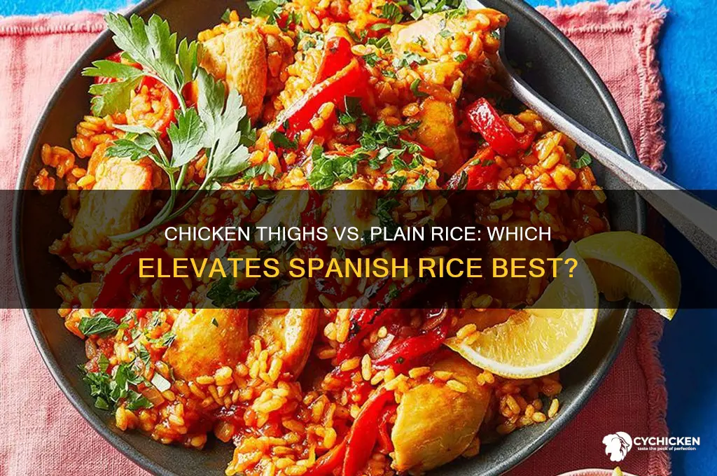 is spanish rice better with chicken thighs vs just rice