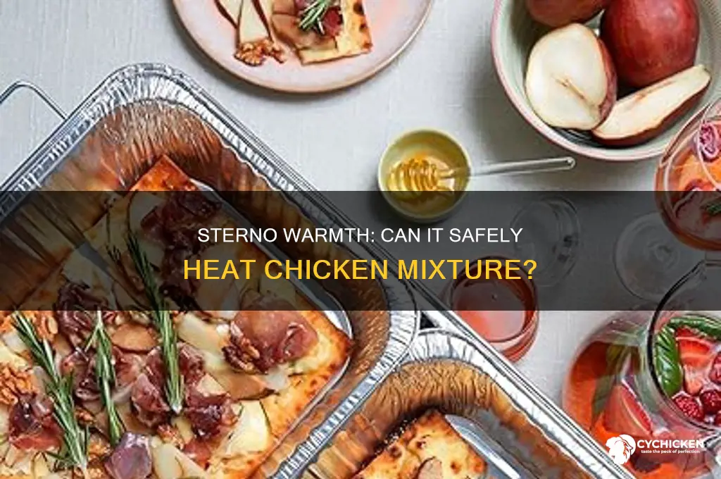 is sterno warm enough to keep chicken mixture