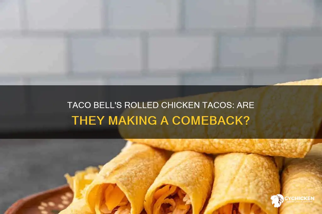 is taco bell bringing back rolled chicken tacos