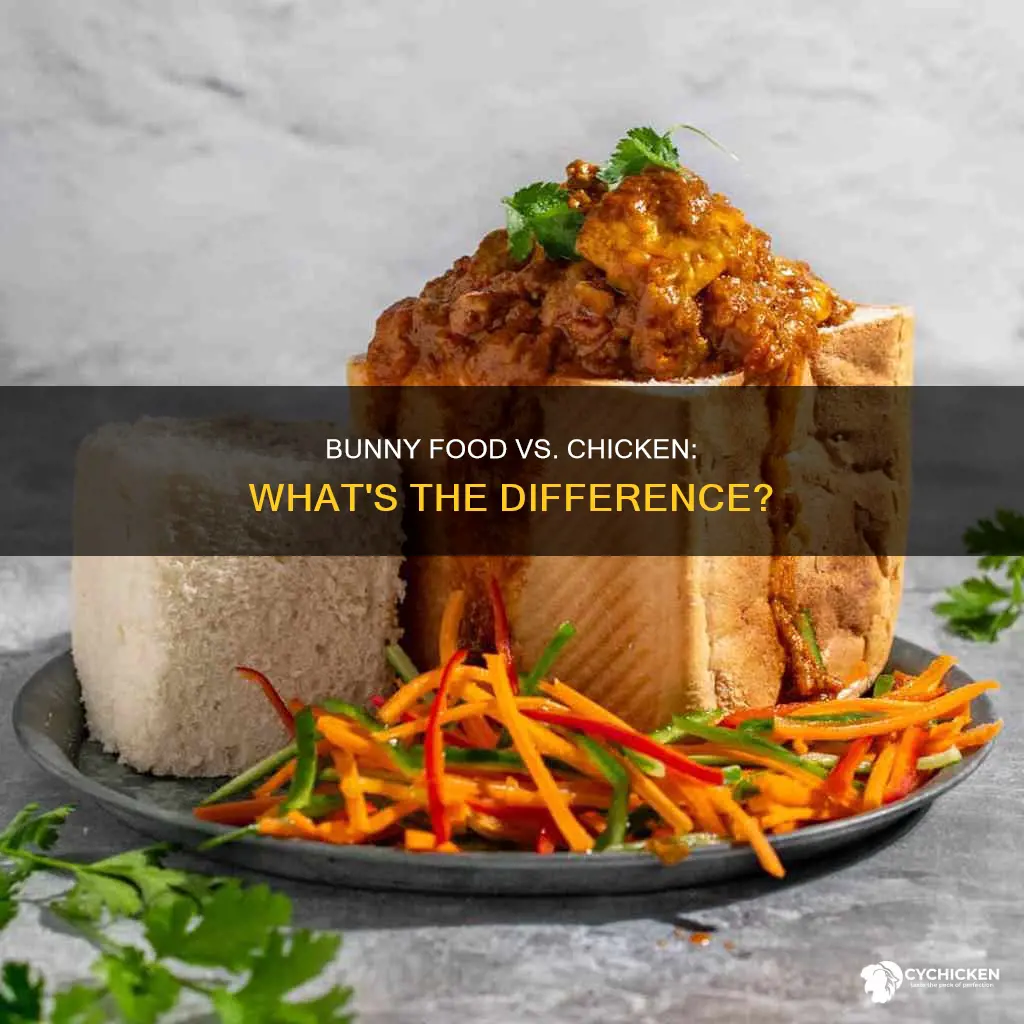 is the a difference between bunny food and chicken