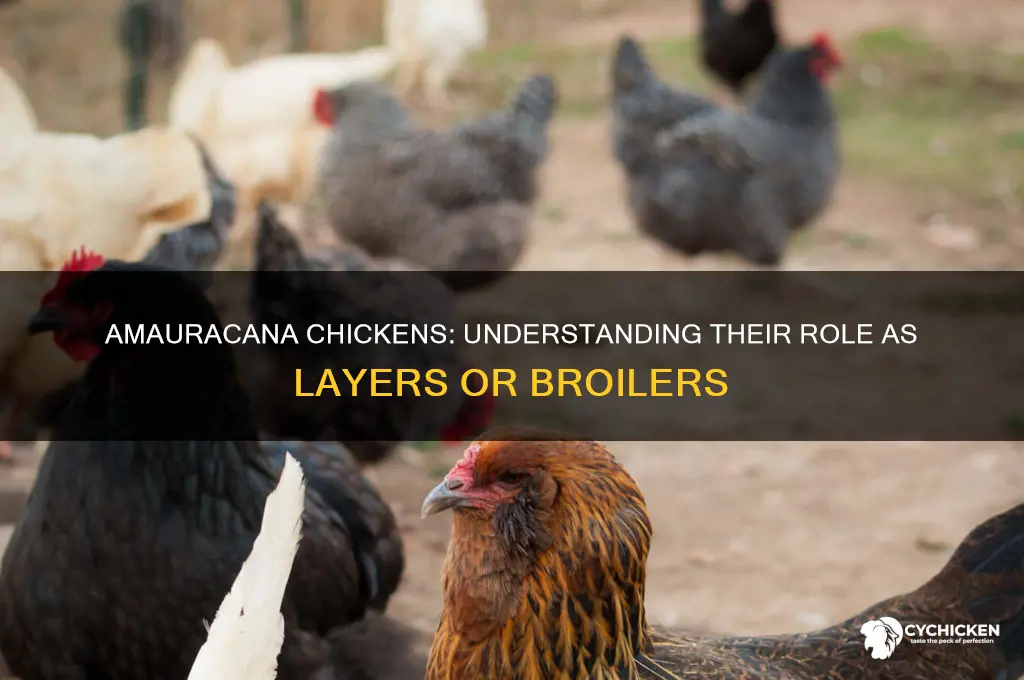 is the ameraucanan chicken a broiler or layer