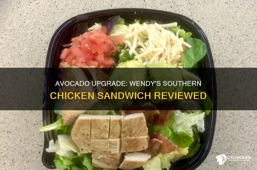 is the avacodo extra wendys southern chicken sandwich