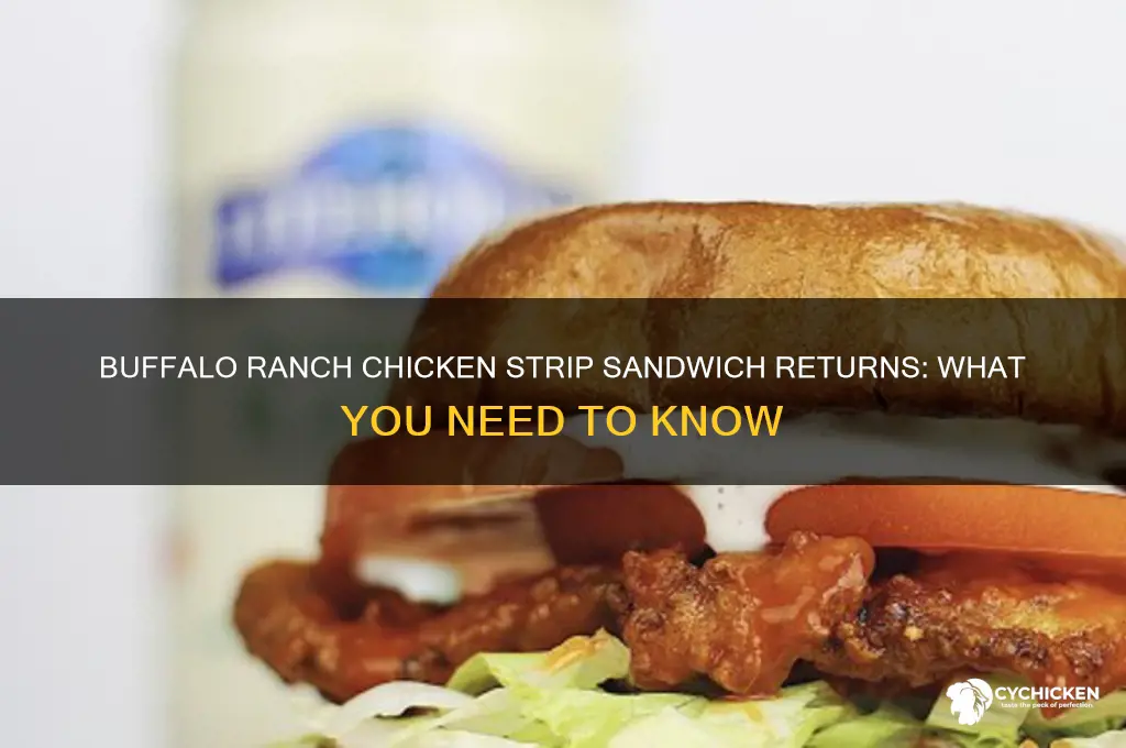 is the buffalo ranch chicken strip sandwich back
