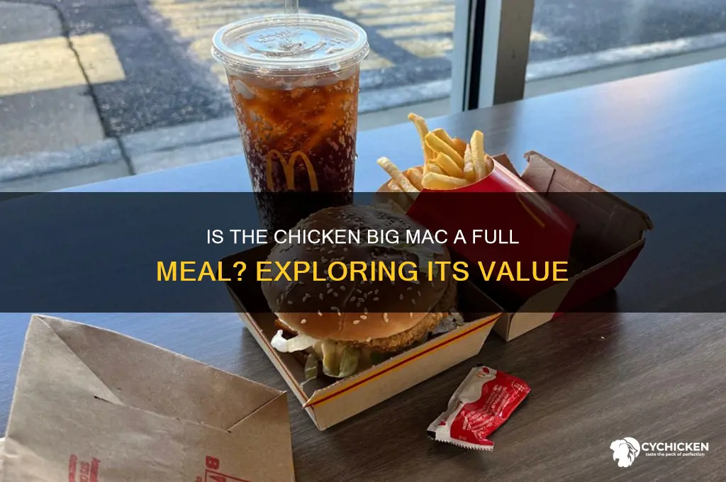 is the chicken big mac a meal