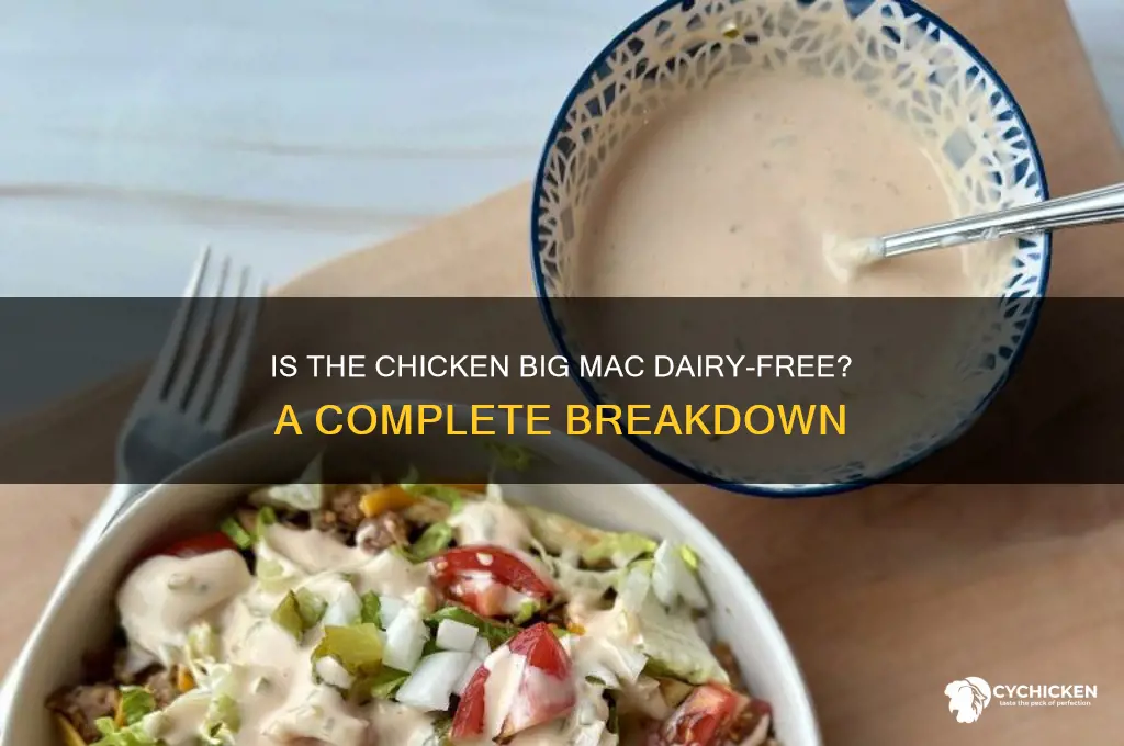 is the chicken big mac dairy free