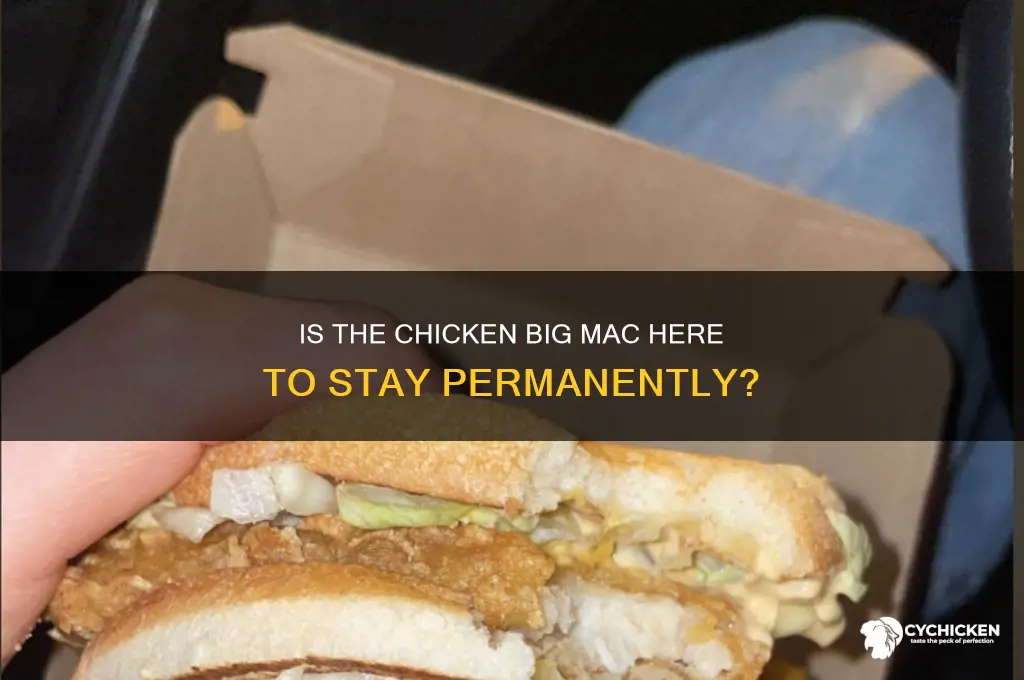 is the chicken big mac staying forever