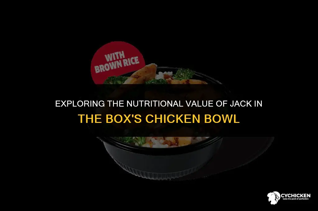 is the chicken bowl at jack in the box healthy