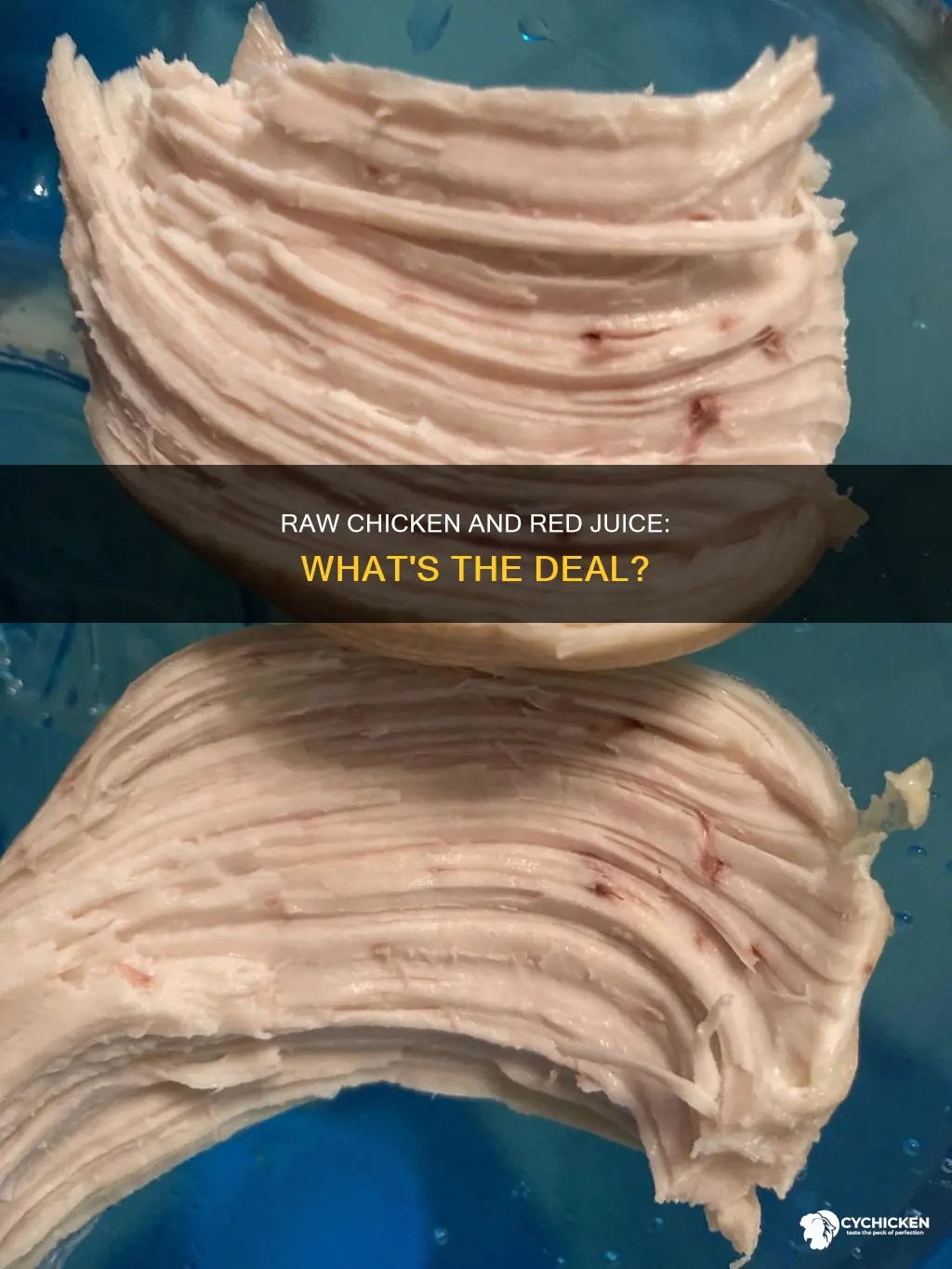is the red juice inside a raw chicken blood