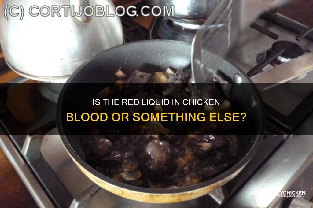 is the red liquid in chicken blood
